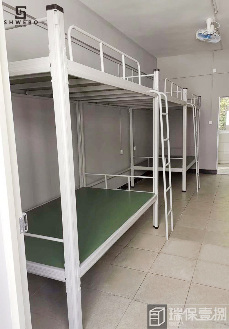 上下床学校宿舍高低床加厚铁架单人床上下铺公寓员工双层金属床垫