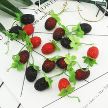 仿真水果模型 玻璃草莓摄影道具橱柜家居样板房DIY装饰配件摆件