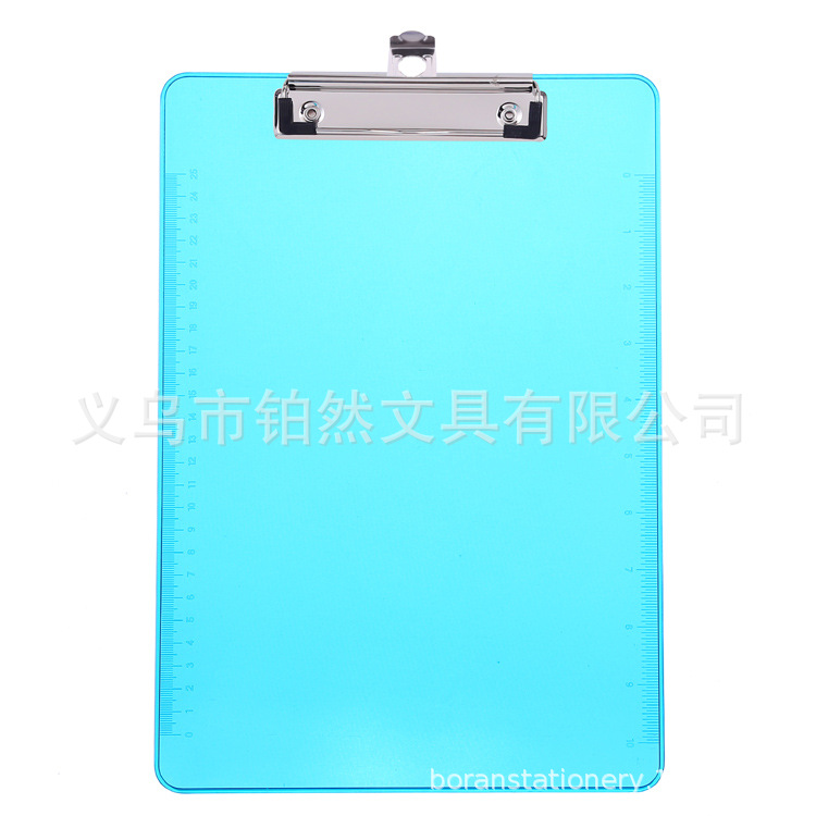 Exclusive for Cross-Border A4 Plastic File Hook Clip Writing Flat Plywood File Binder Ps Transparent Folder Printable Logo