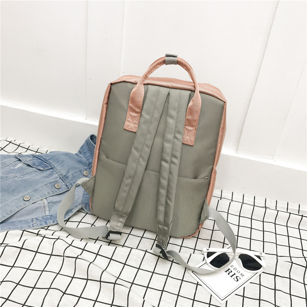Schoolbag Women's Autumn and Winter New Korean Style Fashion Color Contrast Backpack Large Capacity Multi-Functional Oxford Handbag Backpack