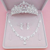 2018 new pattern bride Headdress Necklace Three marry Accessories bride suit Manufactor goods in stock wholesale 2018 new pattern bride Headdress Necklace Three marry Accessories bride suit Manufactor goods in stock wholesale