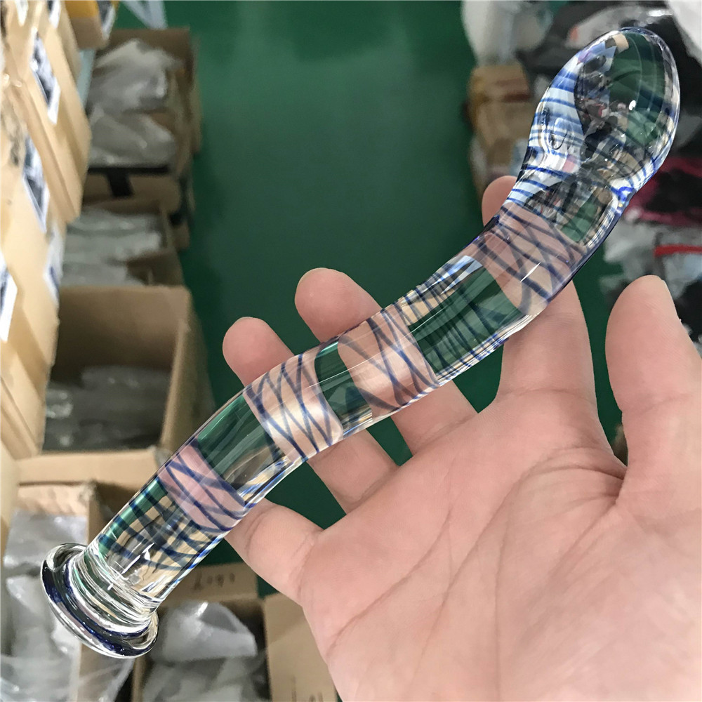 zcz情趣水晶玻璃棒自慰棒后庭塞260