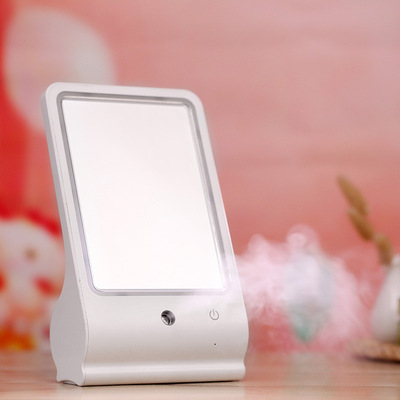 化妆镜led小镜子加湿器 折叠镜子加湿器赠品家用加湿器雾化器usb