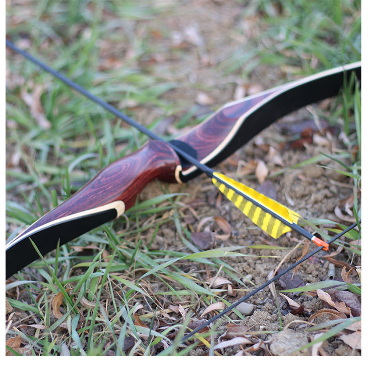 猎火弓箭rd一体小长弓美式长弓进口玻片纯手工制作弓箭56寸层压弓