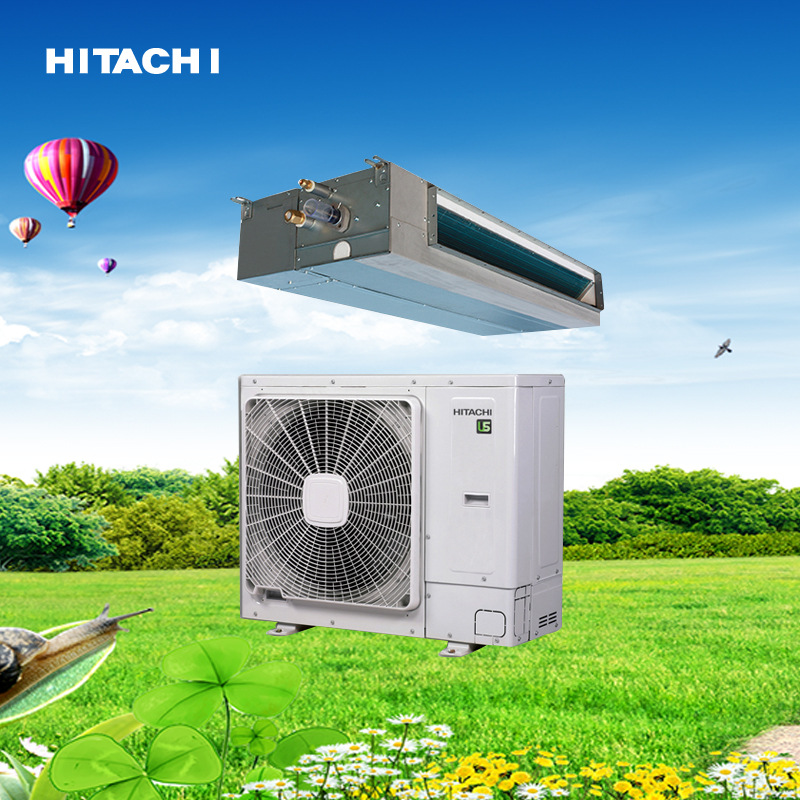 日立空调us系列冷暖定频1.5薄型风管机ras-35hn7qa一拖一内置水泵
