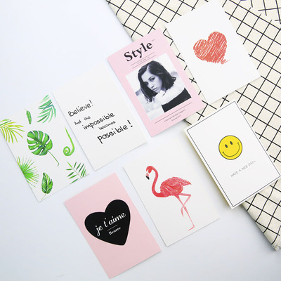 ins网格墙卡片 明信片ins拍照道具火烈鸟拍照背景纸卡片 摆拍道具