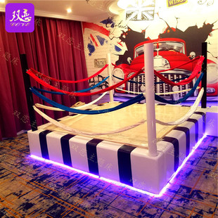 新款主题酒店擂台床创意情趣公寓床情侣电动床水床宾馆情趣床定做