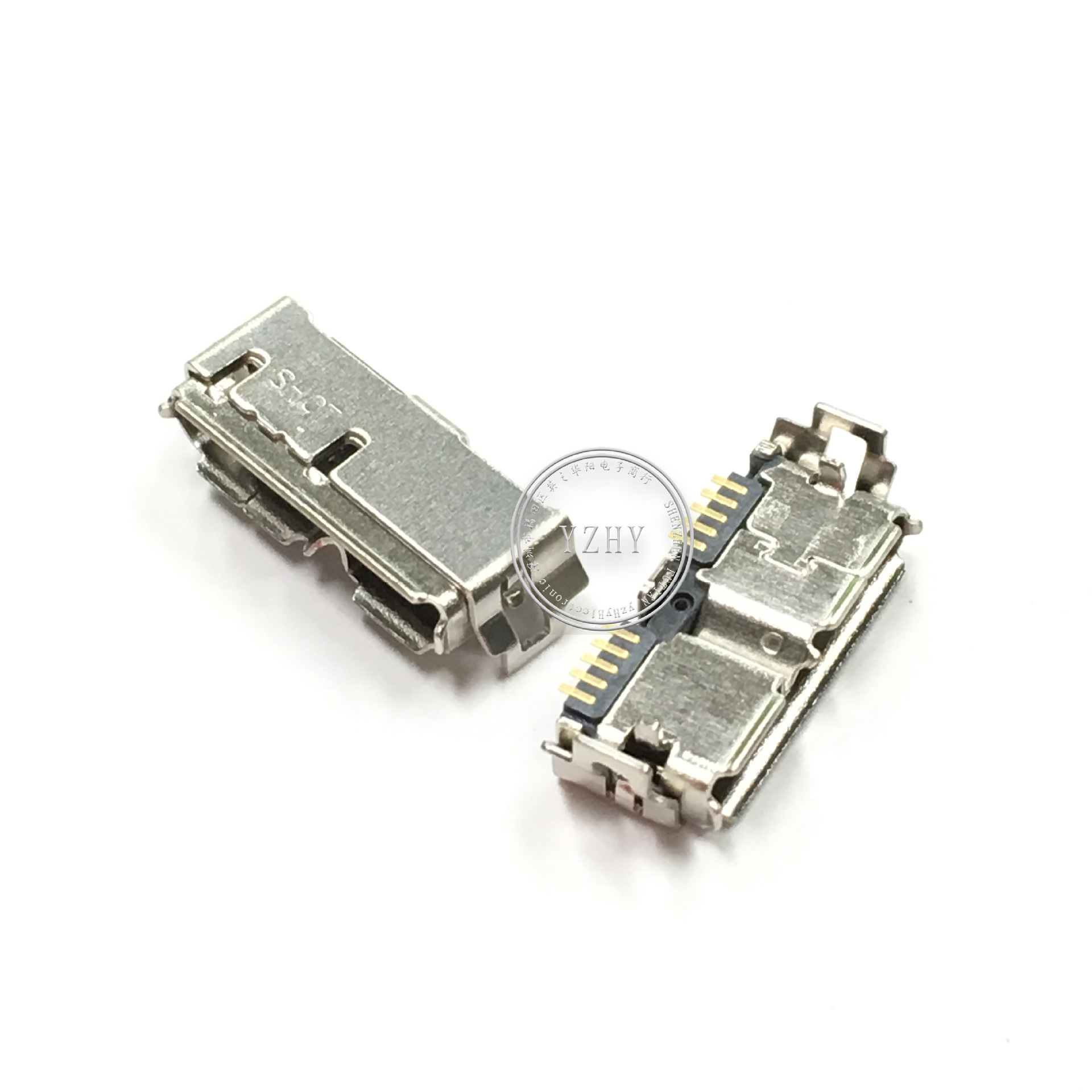 micro usb3.0母座插脚b型移动硬盘接口母头smt型10p有边全直插