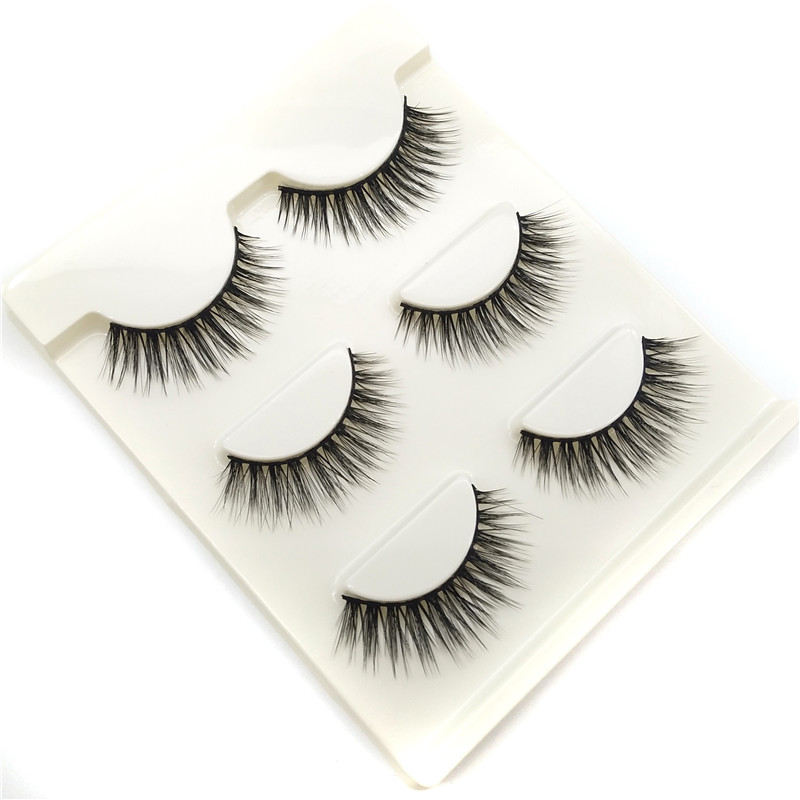 3d16 False Eyelashes Factory Wholesale Multiple Options Three Pairs Three-Dimensional Thick Handmade Slim Model False Eyelash