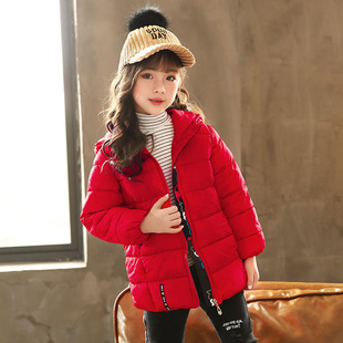 女童棉衣冬装2018新款儿童红色加厚棉袄小女孩秋冬季保暖棉服外套
