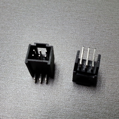 54-2x3弯脚带扣杜邦座 双排6pin弯针杜邦连接器 新品6p杜邦插座