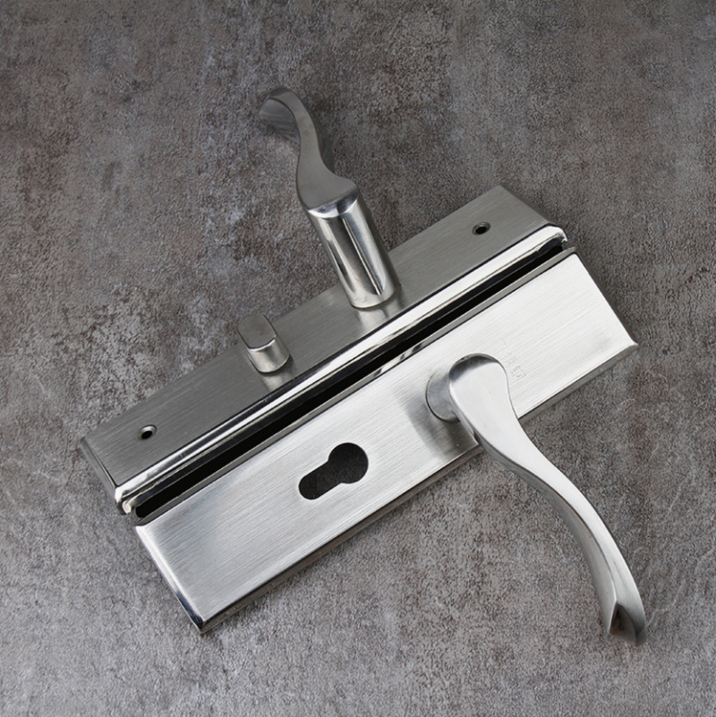 不锈钢简约单舌执手锁实木门卧室把手锁房门锁通用型老式单舌门锁