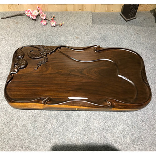 黑檀根雕茶盘排水实木功夫茶具家用长方形茶台茶海 厂家直销现货