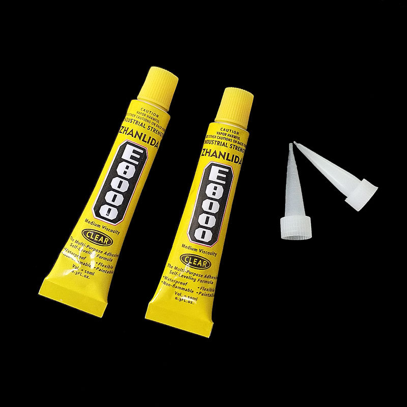 e8000胶水快干牙膏胶带胶嘴手机美容美甲diy贴钻材料用