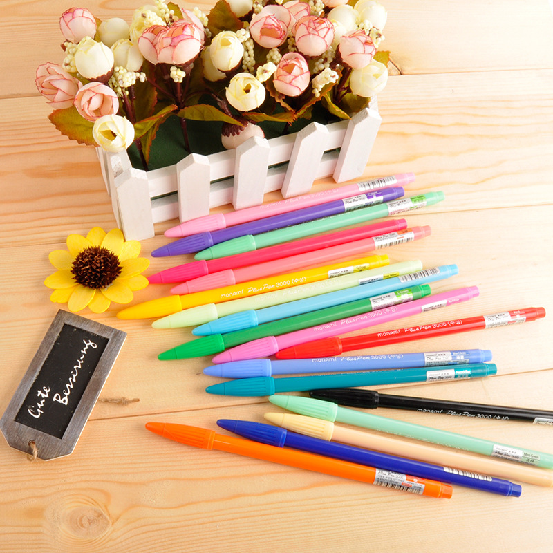 广纳3000水彩笔手账勾线笔彩色中性笔 糖果色画笔 标记笔荧光笔