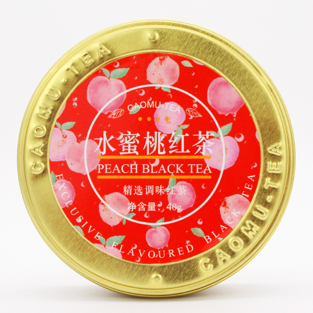 水蜜桃红茶 40g小圆罐装