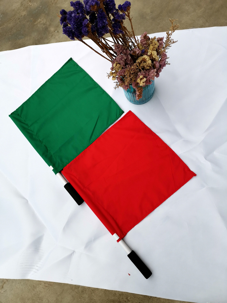 红白指挥旗裁判旗信号旗帜发令用旗边裁旗帜巡边旗交通警示旗批发