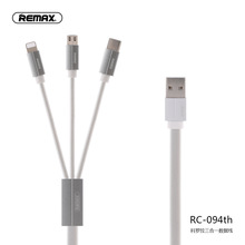 REMAX 科罗拉一拖三手机数据线USB多用三头三合一充电线RC-094th