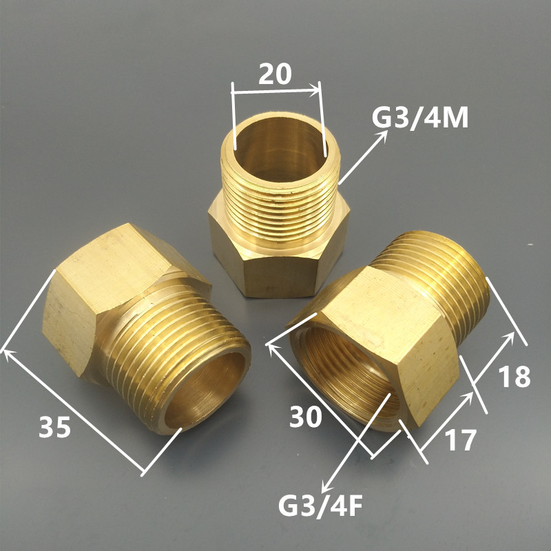 厂家直销6分内外丝直接 六角黄铜接头 转换接头加长dn20内外螺纹