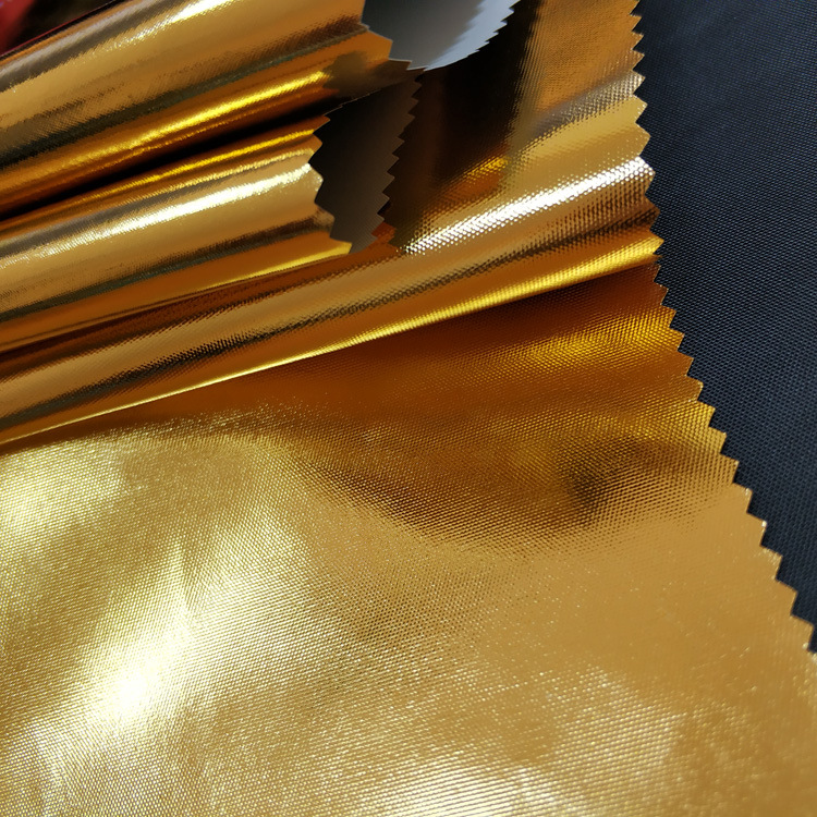 牛津布210d烫金面料 反光伞束口袋面料金色布料摄影用布