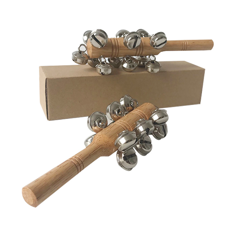 奥尔夫乐器 13棒铃 儿童乐器手摇铃 木质串铃 幼儿园乐器雪铃