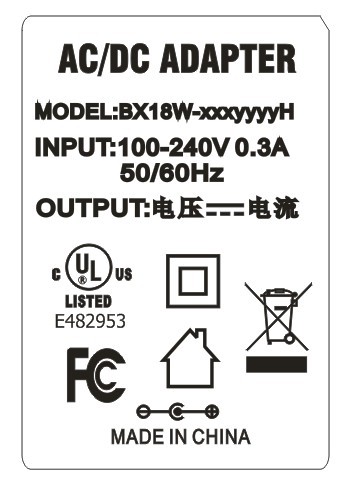 6a交流电源适配器 9v1600ma 美规电源