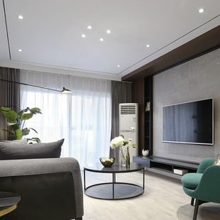 led筒灯嵌入式圆形吊顶天花孔灯cob客厅过道玄关吸顶铝材暗装射灯