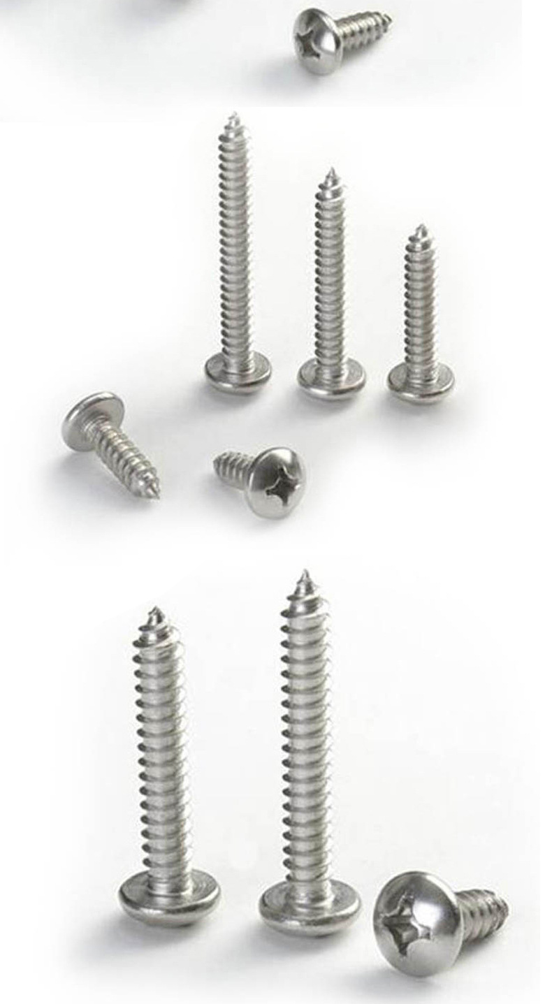 螺丝现货201不锈钢m2-m6圆头自攻螺丝钉定制高强度国标十字螺钉