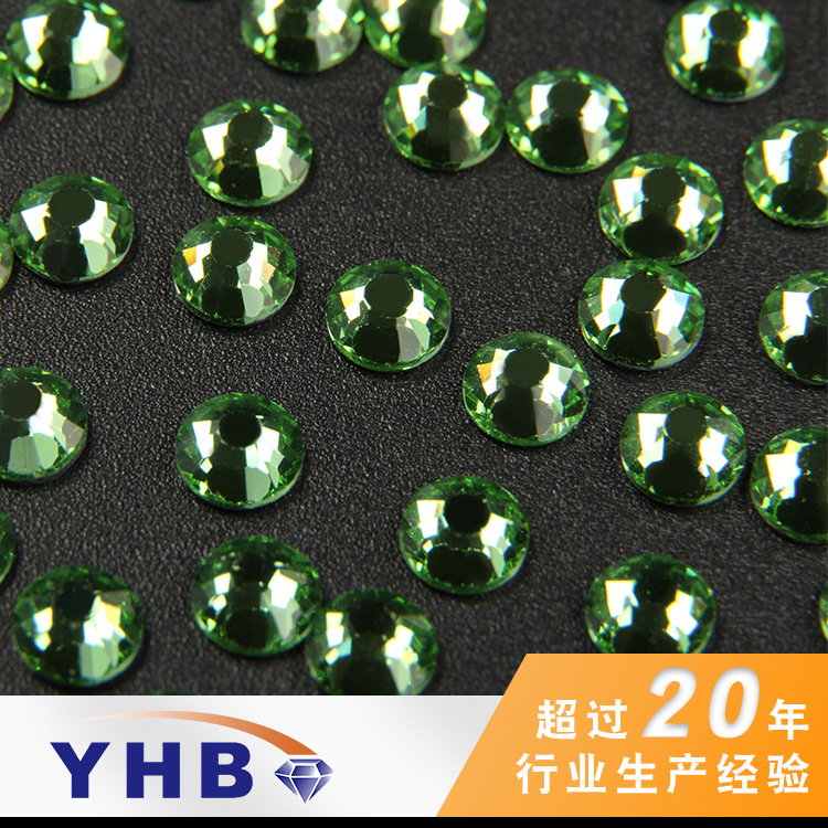 Manufacturers Supply Ornament Accessories Imitation Diamond Rubber Bottom Olive Glass Drill 14mm Clothing Accessories Imitation Diamond