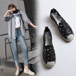 真皮系带纯色休闲鞋女