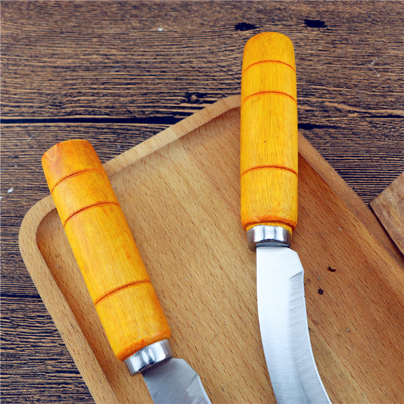 木柄弯刀 水果菠萝刀 割菜头香蕉削皮刀 多用可切割各类瓜果