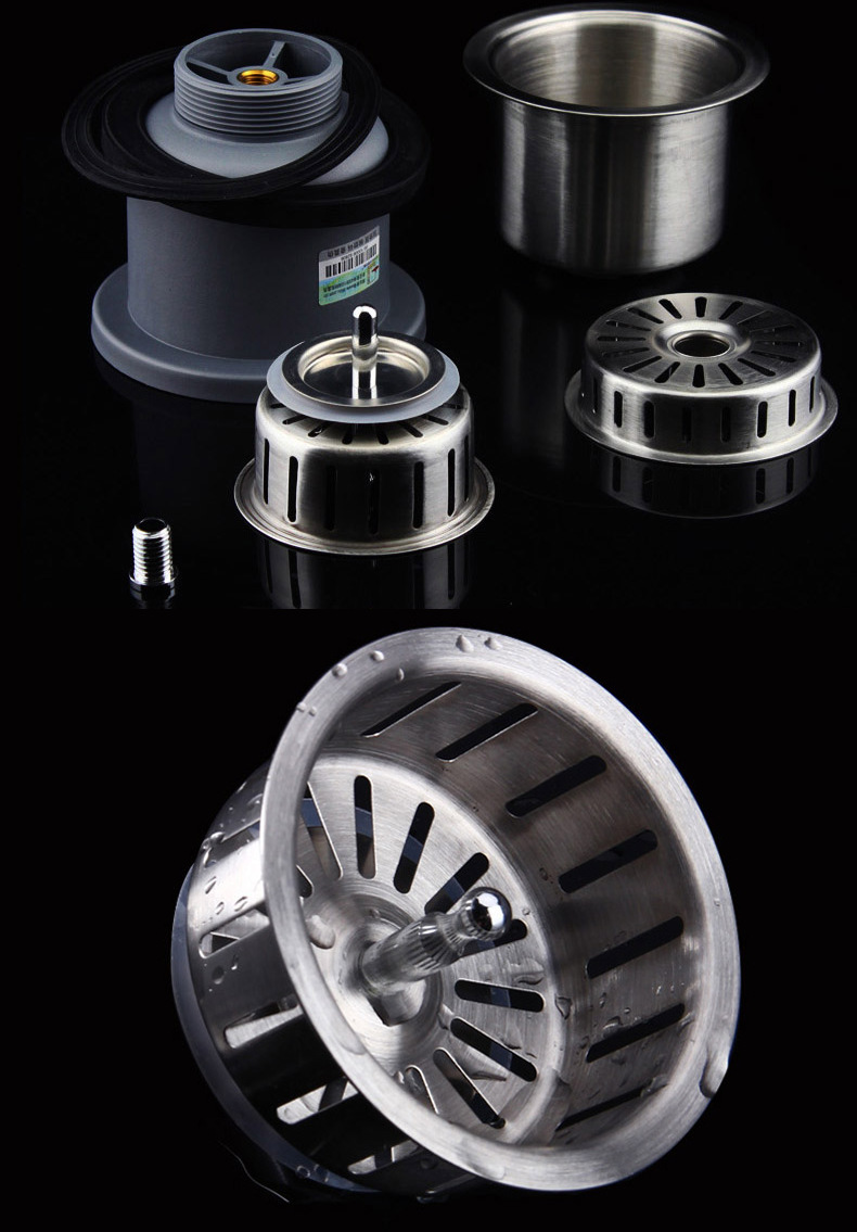 潜水艇水槽下水器304不锈钢厨房水池淘洗菜池提篮提笼 洗菜盆配件