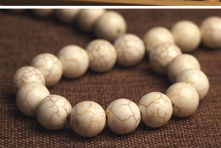 合成白松石圆珠半成散珠 星月金刚菩提手链手串圆珠diy配件松石