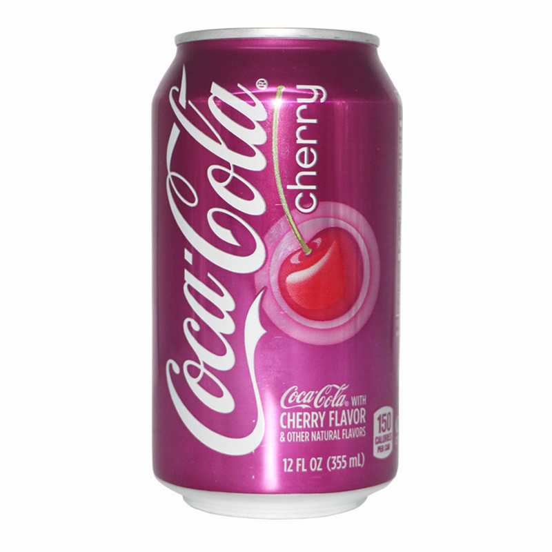 美国进口可口可乐 樱桃 无咖啡因 原味 香草 新生355ml
