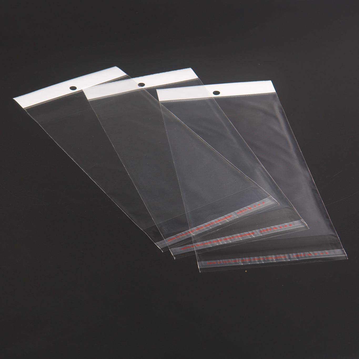 厂家直销(12*29)opp塑料袋(白卡)珠光膜挂卡袋文具透明包装袋