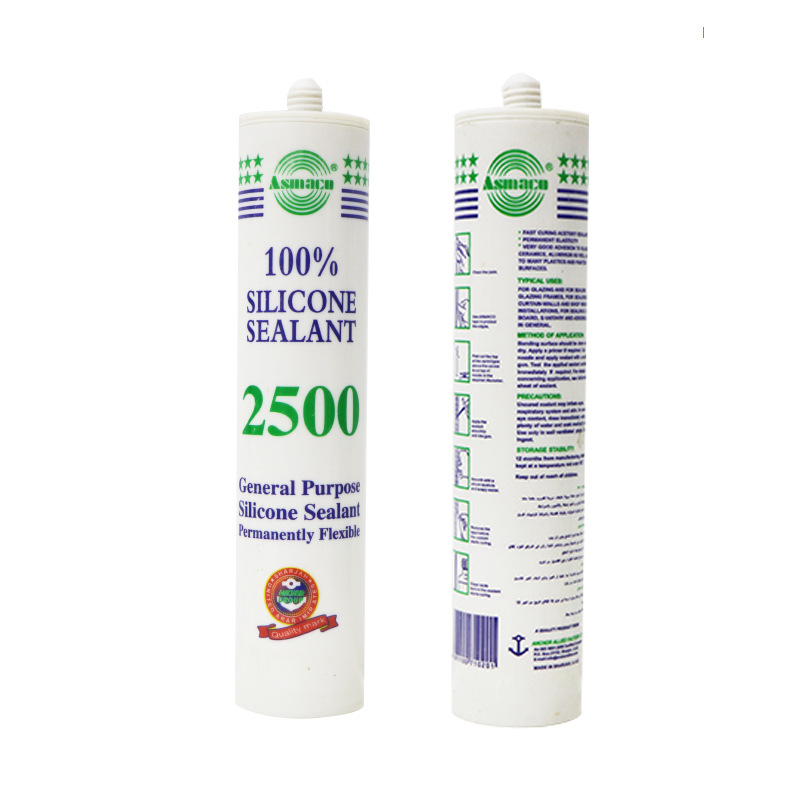 Silicone Sealant 2500 Acid Transparent Silicone Seal Waterproof Adhesive Door and Window Glass Sealing Glue