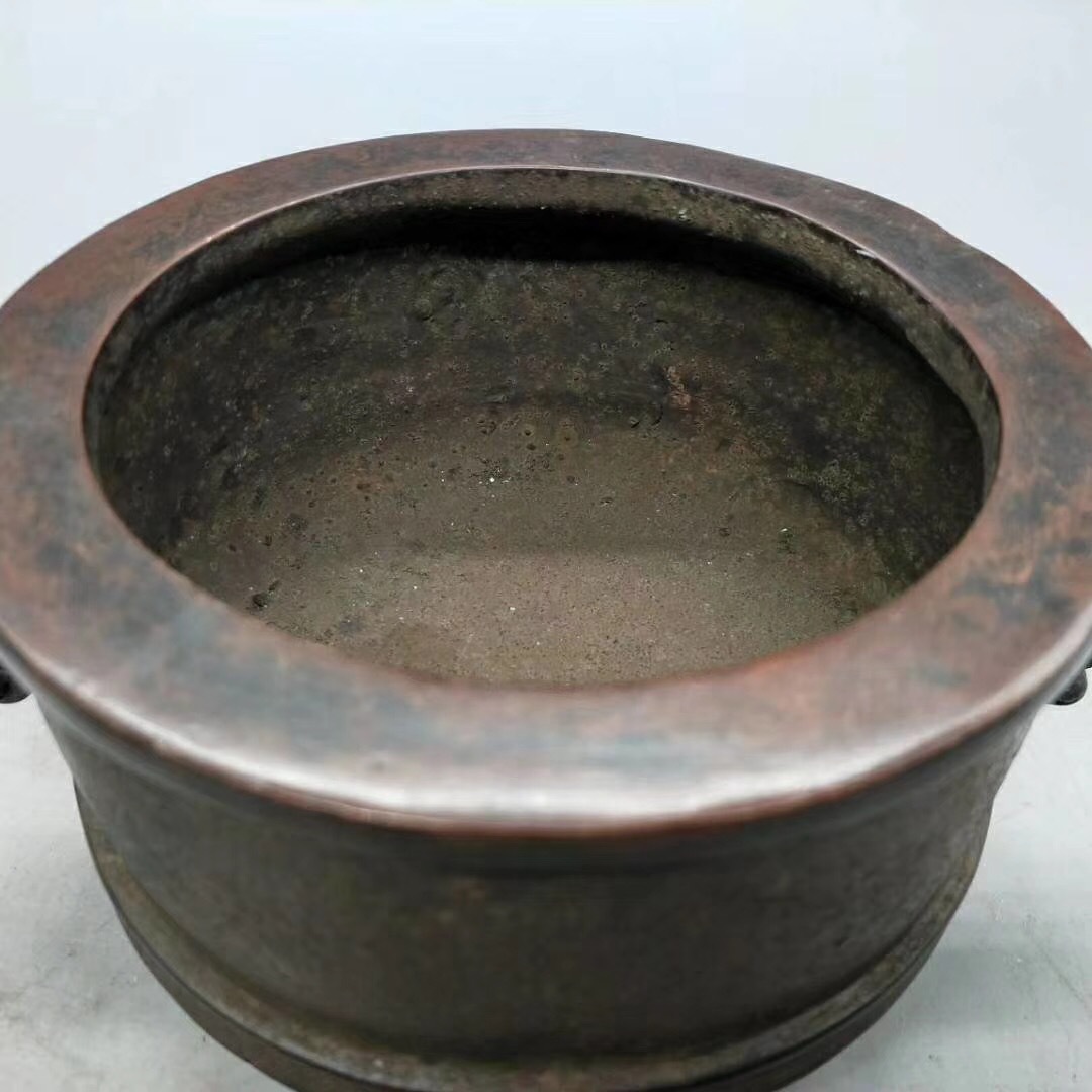 古玩杂件做旧仿古紫铜香薰炉佛教用品厂家直销家居装饰书桌摆件新