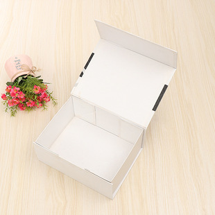 礼品上下盖连体盒子 个性可印logo白卡纸包装盒 厂家定做