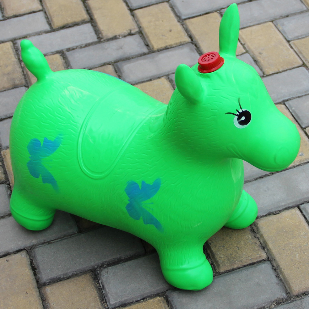 厂家直销儿童加厚充气跳跳马皮马牛音乐彩绘跳跳马粗脚大号跳跳马