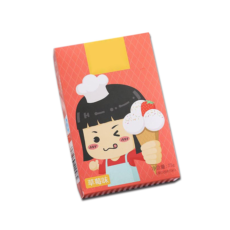 专业定做 高档精美纸质冰淇淋粉食品包装盒子彩色长方形雪糕粉盒
