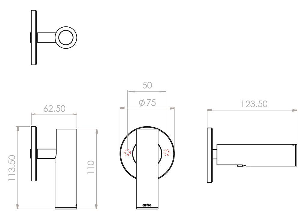 酒店客房床头led阅读灯 cree3w嵌入式工程小壁灯 现代可旋转壁灯