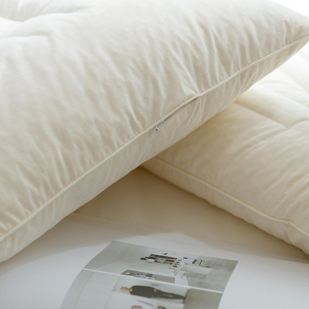 木棉乳胶颗粒枕全棉颈椎呵护枕橡胶记忆睡眠枕头纯棉透气枕芯批发