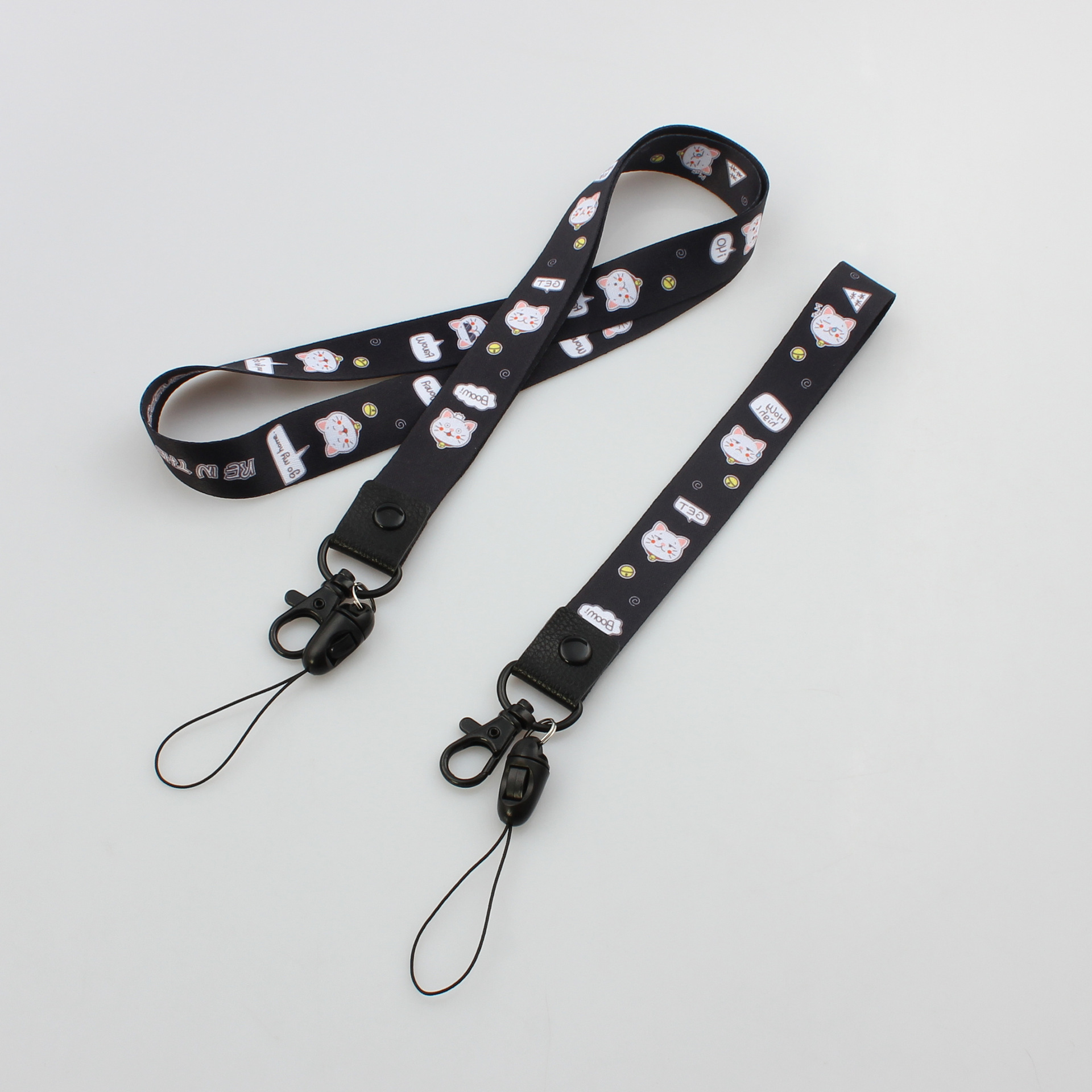 爆款热转印两用卡通手机挂绳长短款手腕带可来图来样定制质量保证