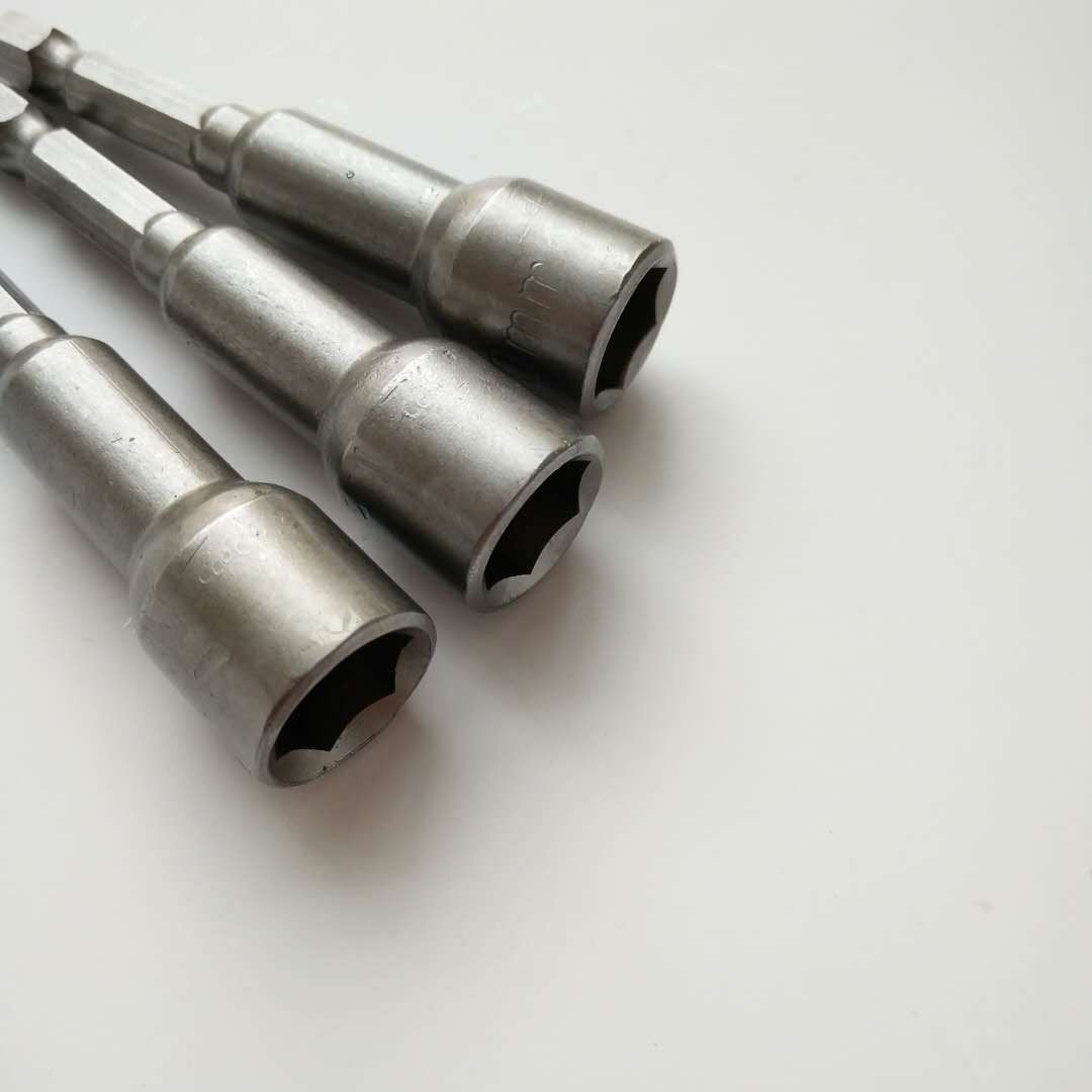 批发钻尾丝套头成品 手枪钻批头 内六角铜芯套筒磁性强力螺母套筒