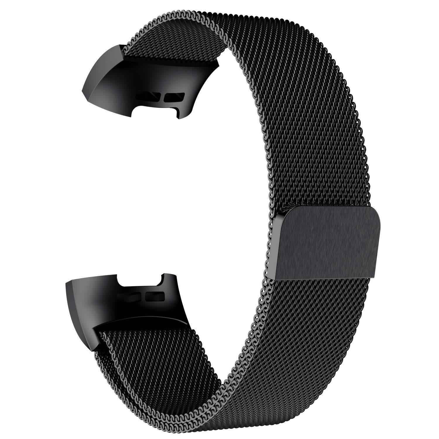 适用fitbit charge3米兰表带 不锈钢金属钢带 米兰尼斯表带