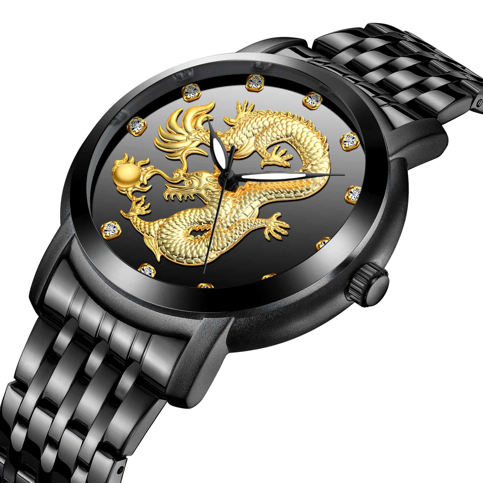 2018新款biden手表手表带手表钢带男士时尚龙表外贸手表男表watch