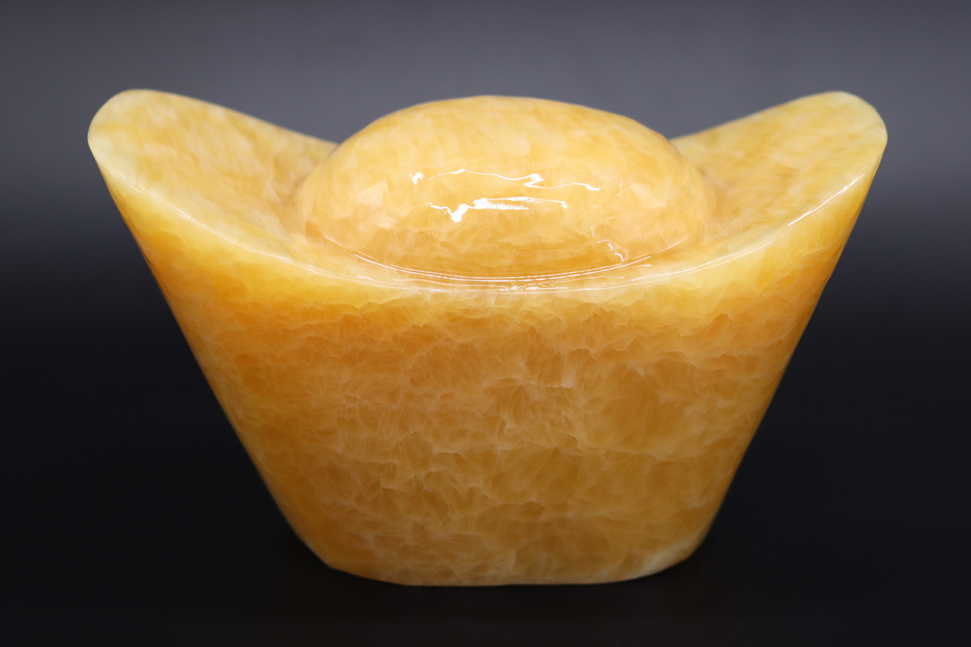 天然米黄玉20cm长玉元宝玉 雕刻优质招财风水摆件玉器工艺品 精品