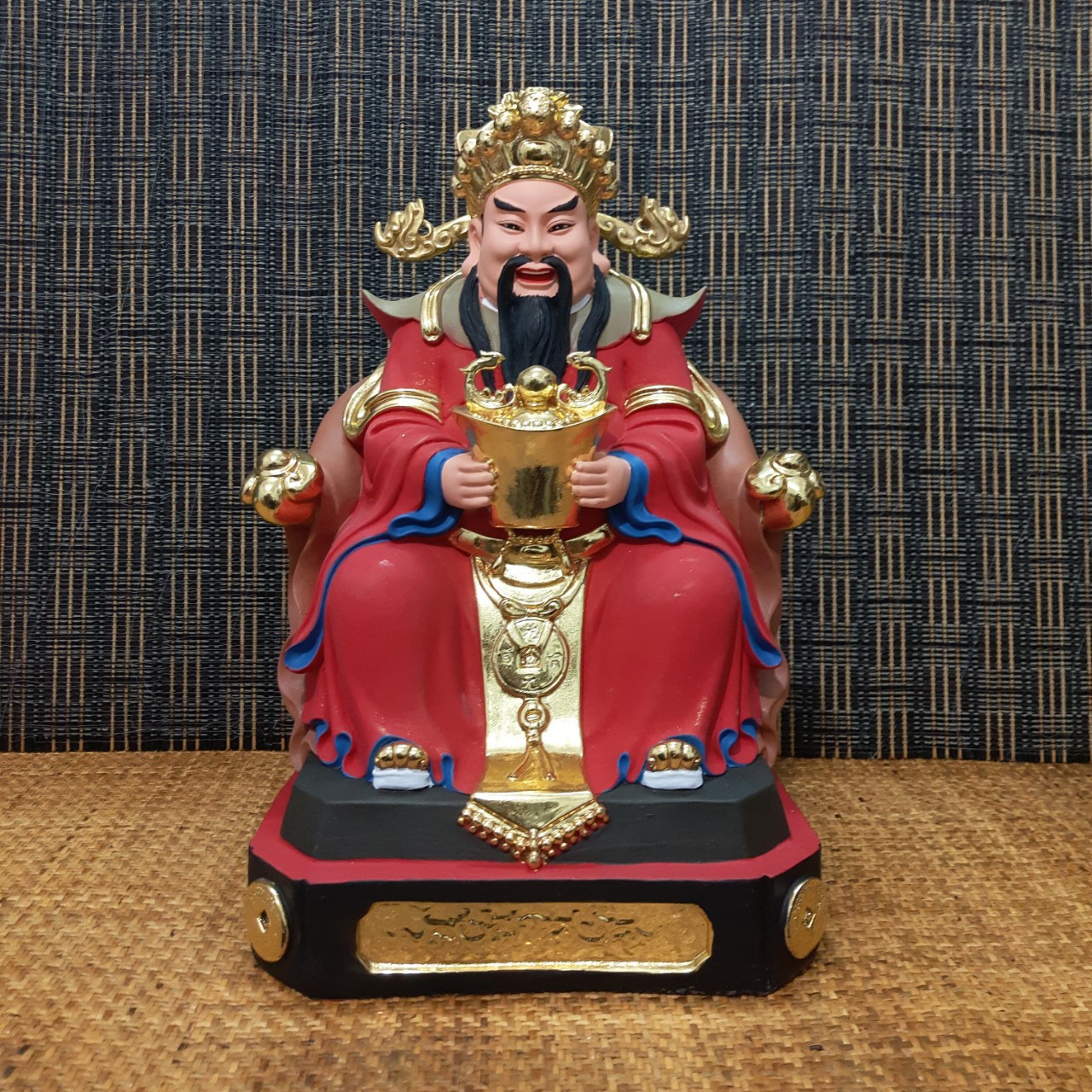 树脂佛像寺庙佛堂工艺品摆件 22寸红衣如意财神招财进宝神像