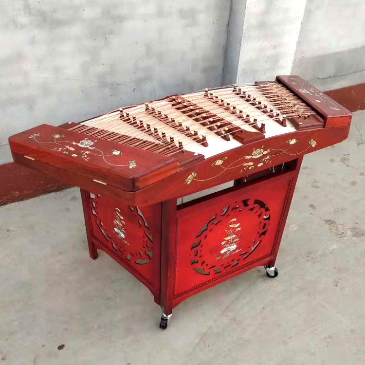 红花梨405扬琴乐器 专业红木贝雕扬琴 五码十音洋琴广东粤剧扬琴