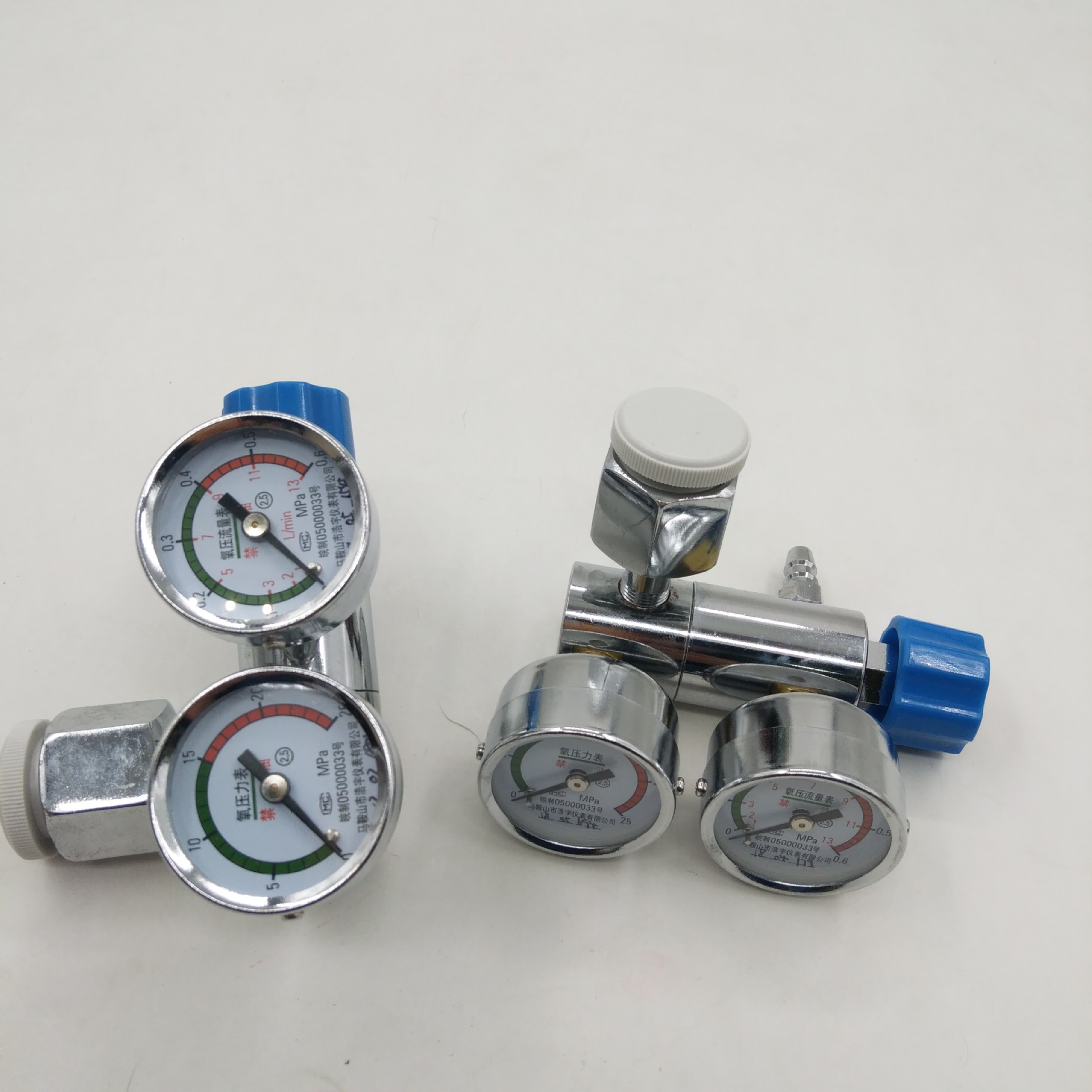 氧气瓶阀门氧气阀门双表氧气表压力表氧气流量表10l15l20l40l水族